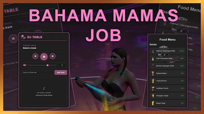 [PAID][ESX/QB/QBOX] Bahama Mamas Job - Advanced FiveM Job Script Thumbnail