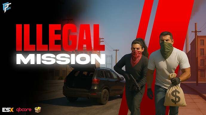 [Release] [ESX / QB / OX] Illigal Missions | Kidnapping, Heists, Contracts & Law-Response System Thumbnail