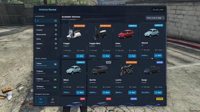 Advanced car rental fivem [esx] [qb] [qbx] thumbnail 3