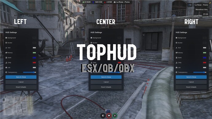 FiveM Tophud - Modern, Simple & Customizable