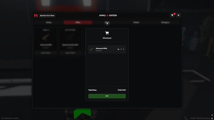 Gun Store Checkout UI