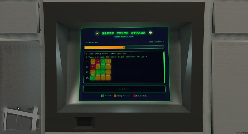 Minigame hacking example