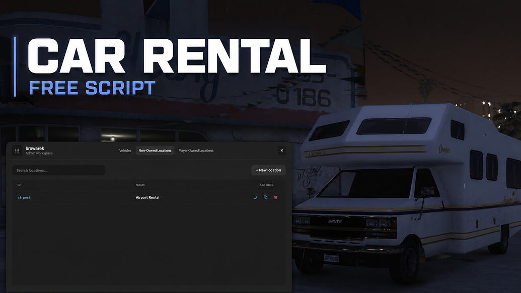 Car Rental - Player-owned rental businesses