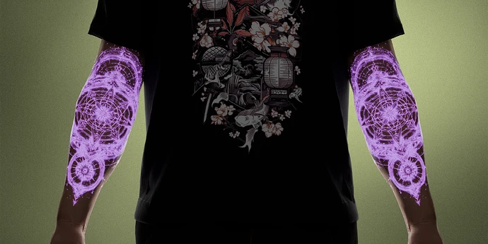 Glowing Arm Tattoo thumbnail 4