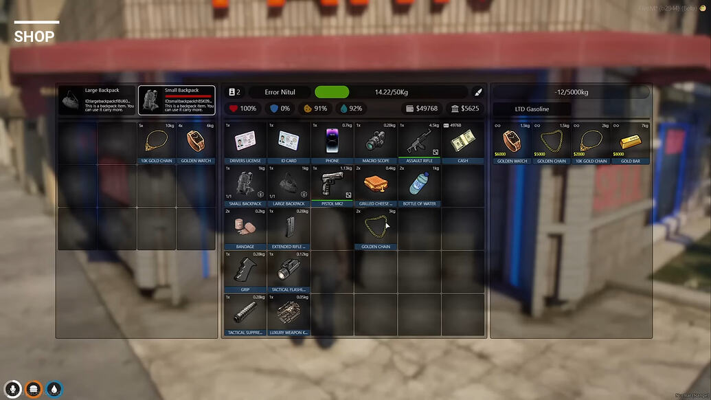 ADVANCED INVENTORY SYSTEM FIVEM | AK47 INVENTORY | [ESX] [QB] - FiveM ...