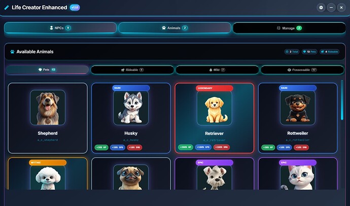 Life Creator [ESX/QB/QBOX] Advanced Pet & Animal Management System for FiveM thumbnail 2