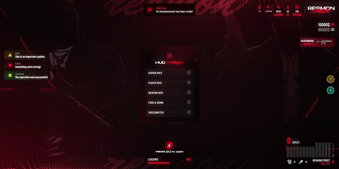 [ESX][QBCore] RS HUD PACK| Advanced & highly optimized HUD PACK | All in 1 | Cruisecontrol , Playtime , Settings Thumbnail