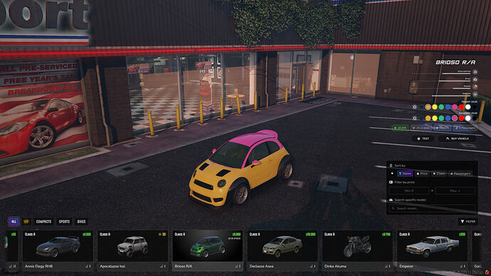 UrantixDealership: In the Vehicles List
