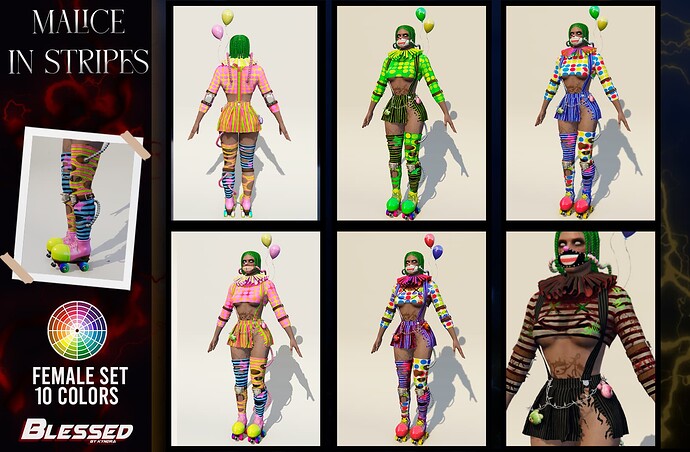 [PAID]Malice In Stripes Halloween Cloth Pack thumbnail 7