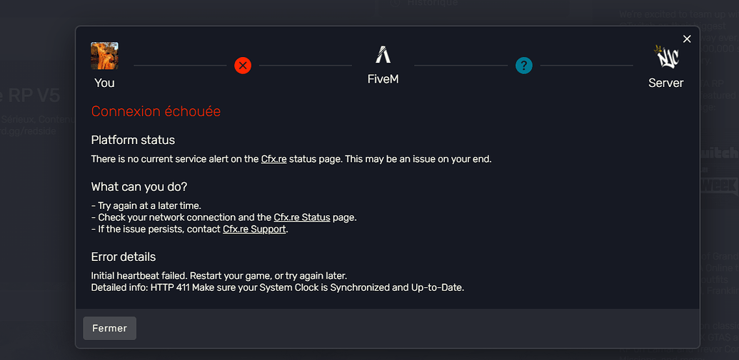 Problem connexion cfx - FiveM Client Support - Cfx Forum