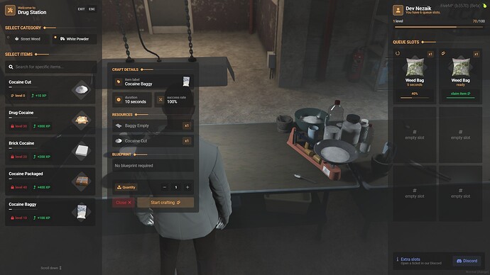 fivem crafting creator - drugs & weed craft