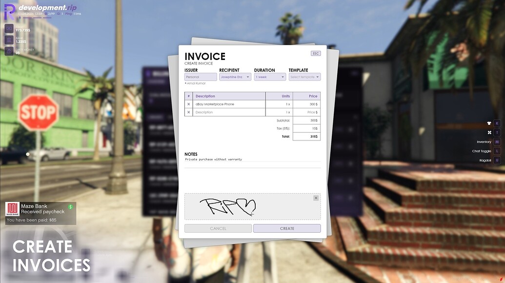 Billing System | Create private and business invoices | ESX & QB ...