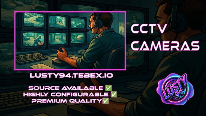 [PAID] [QB] CCTV | Infinitely Expandable CCTV System | CCTV Props | Screenshots | Thermal Vision | Night Vision Thumbnail