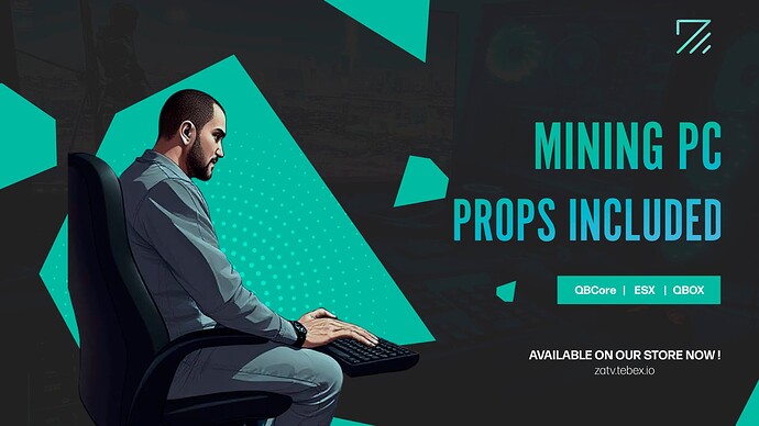[ZaT-SCRIPTS][QBCore/ESX] FIVEM ADVANCED MINING PC Thumbnail