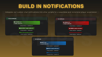 FiveM Roleplay Chat Script - Build In Notifications - Integrate our custom chat notifications into other scripts for a seamless and immersive player experience