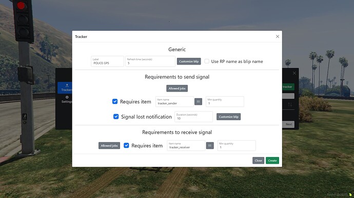 🛰️Trackers Creator [ESX/QBCore] - Easily create trackers with jobs and items options thumbnail 2