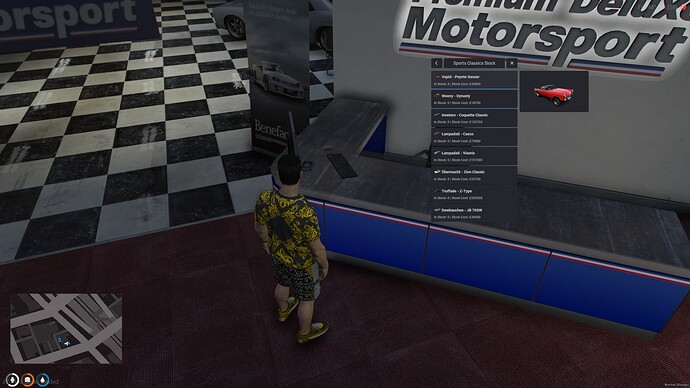 player owned stock menu