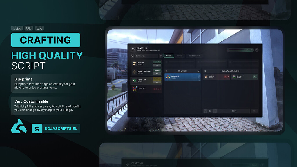 Crafting System [PAID] - FiveM Releases - Cfx.re Community