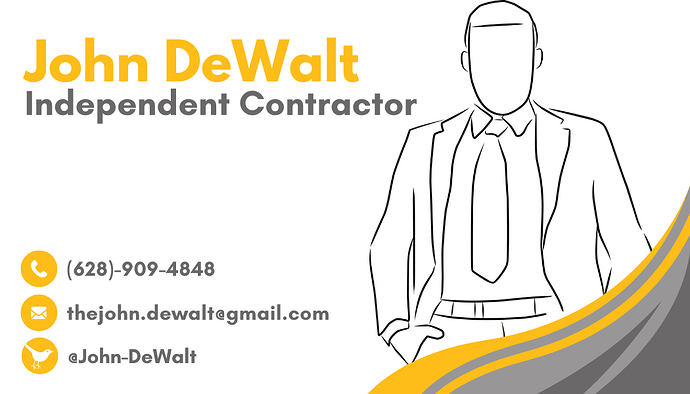 Blue and Red Modern Marketing Manager Business Card