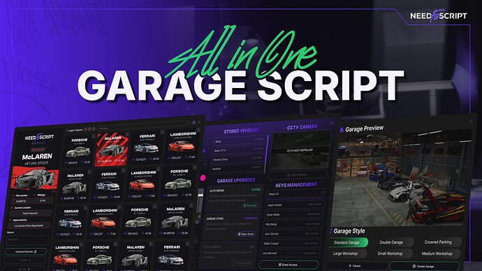 🚗 NeedForScript Garages System - Complete Vehicle Management Solution Thumbnail