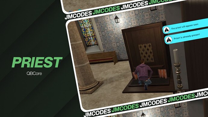 [QBCore] JM-Priest | RP Church Script Thumbnail