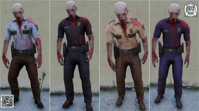 GTA 5 Zombie Police Ped Pack for (FiveMSP)- Custom police zombie ped (4)