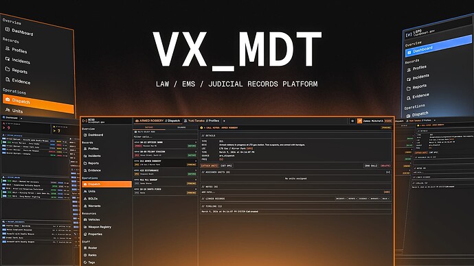 VX_MDT — LAW / EMS / JUDICIAL RECORDS PLATFORM Thumbnail