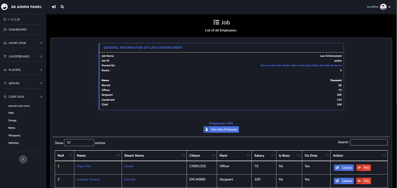 [PAID][QBCore/QBox] SB Admin Panel - Revolutionary FiveM Server ...