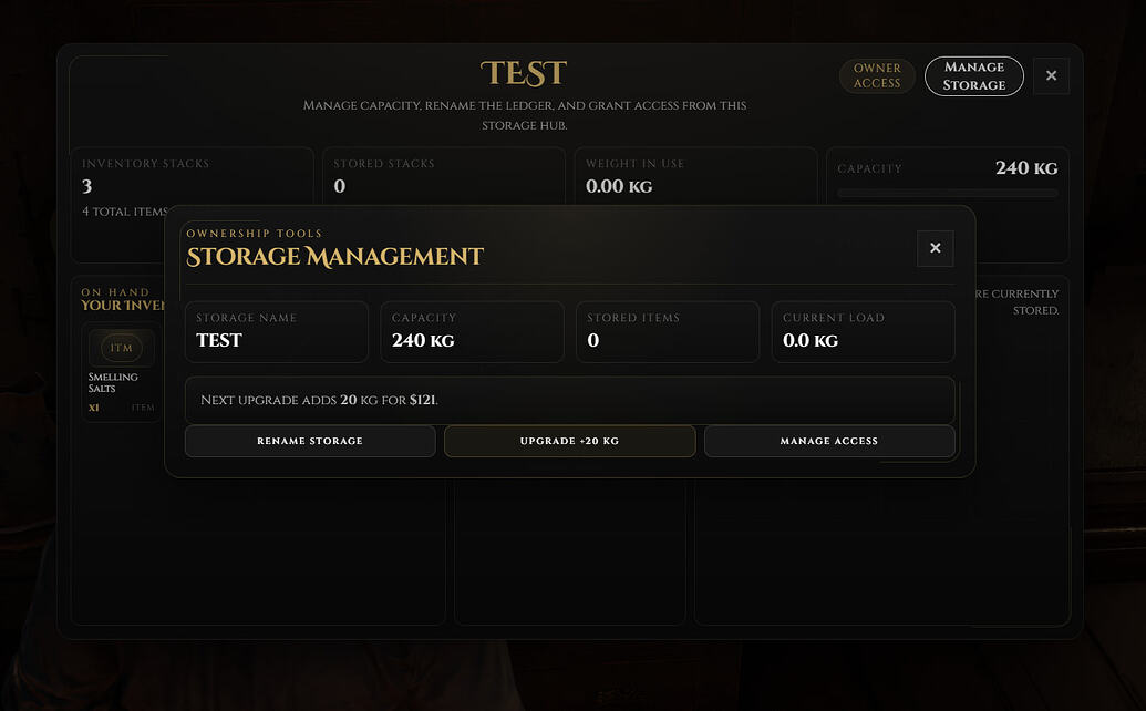 Crowe Storage - Character & Job Storage System [VORP] - RedM Releases ...