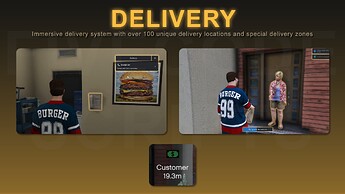 FiveM Burger Shot Job - Delivery - Immersive delivery system with over 100 unique delivery locations and special delivery zones