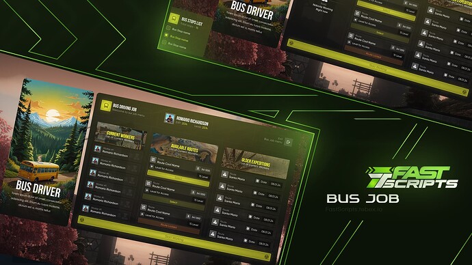 Fast Scripts Bus Job FiveM [ESX / QBCore / QBox] Thumbnail