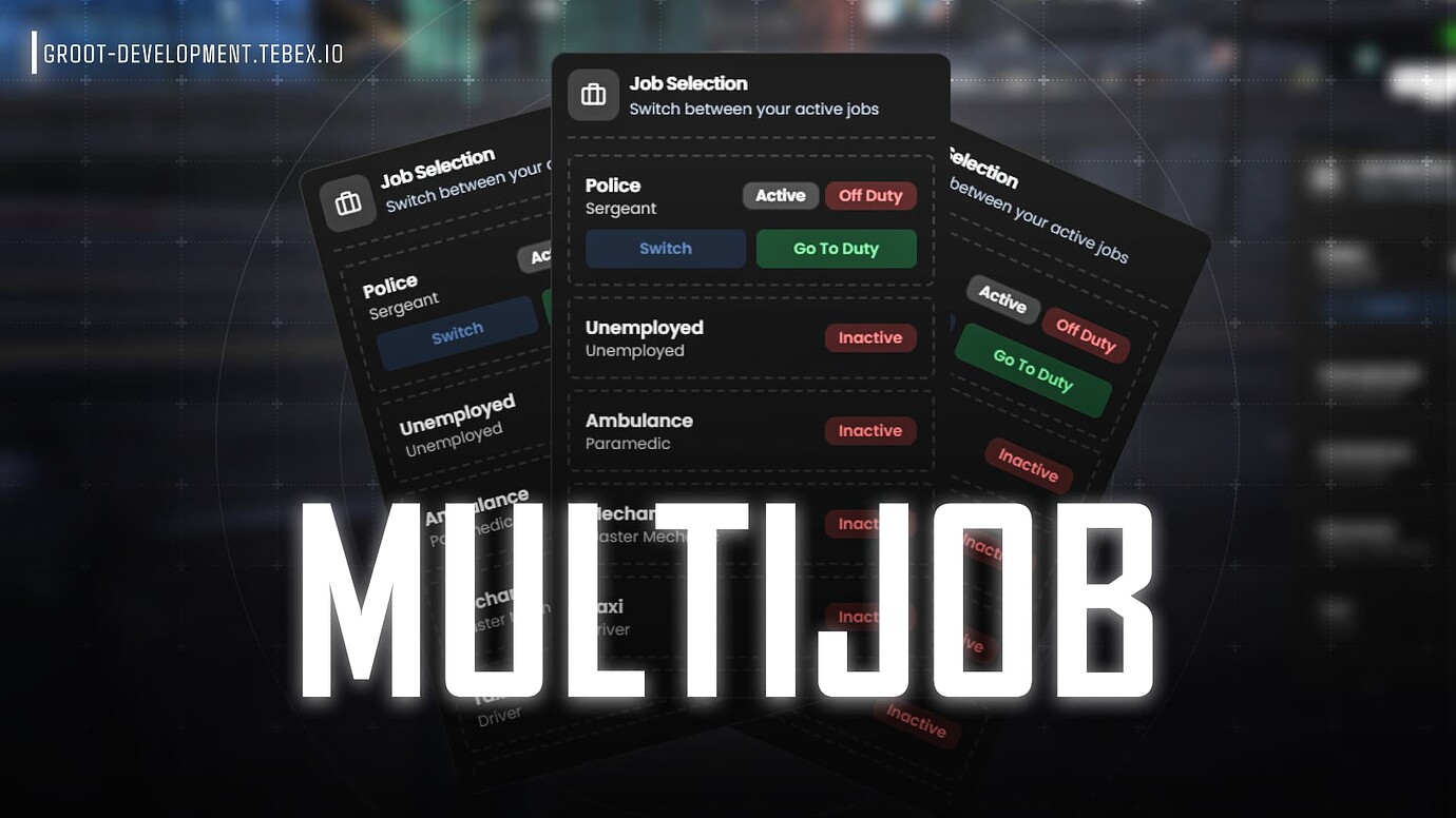 Multijob System | QBox / QBCore / ESX - FiveM Releases - Cfx Forum