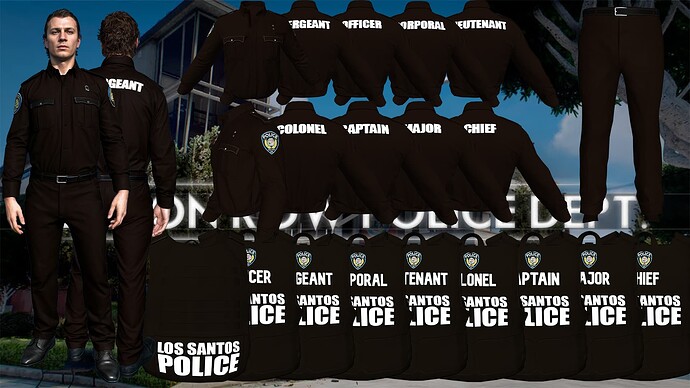 LSPD Long Shirts for Male and Female [Lore Friendly] Thumbnail