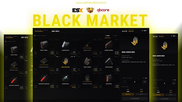 black market yellow theme