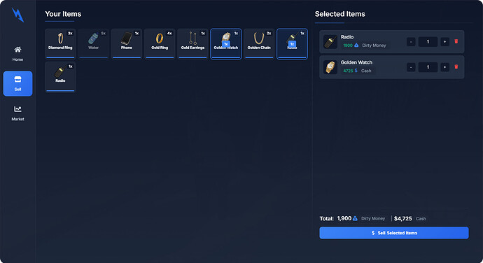 [PAID] [ESX/QB/QBX] Flash Advanced PawnShop - Dynamic Market System | Multi-Currency | Real-time Analytics | Modern UI thumbnail 3