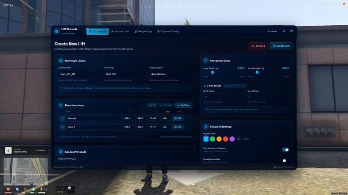 QL_LiftCreator – Advanced Elevator System with Access Control [QBCore / ESX]