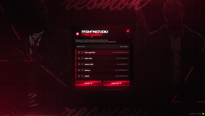 [ESX] [QBCore] RS Pedsystem: Easily Manage your Peds - A lightweight and sleek Pedsystem | 0.00ms Thumbnail