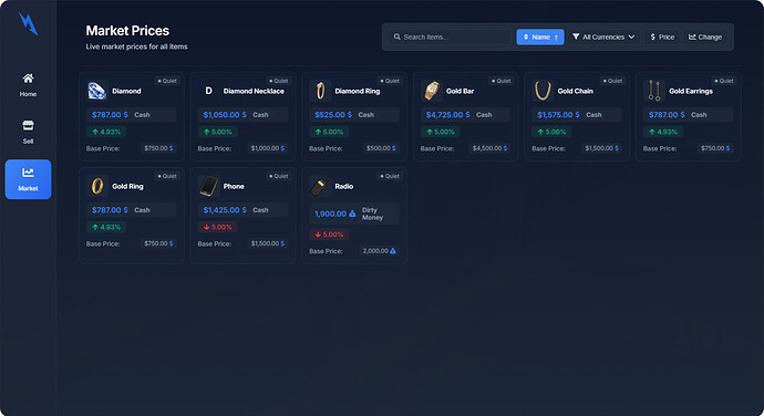 [PAID] [ESX/QB/QBX] Flash Advanced PawnShop - Dynamic Market System | Multi-Currency | Real-time Analytics | Modern UI thumbnail 4