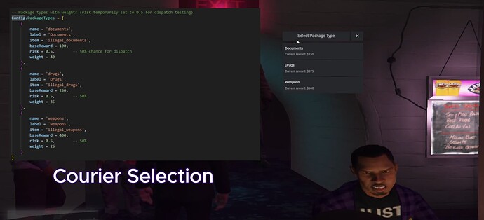 📦 SW_IllegalCourier – Advanced Courier Job System