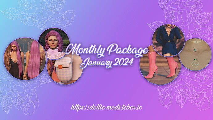 [PAID] Dollie Mods January 2024 clothing package Thumbnail