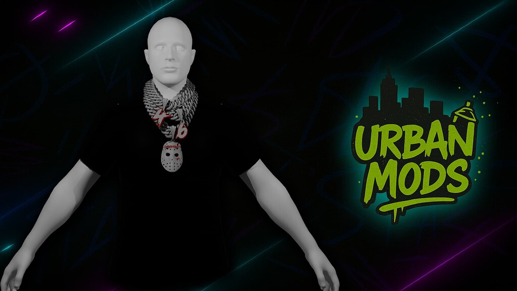 FiveM 男性链条服装 | 脏污版-Fivem百事通