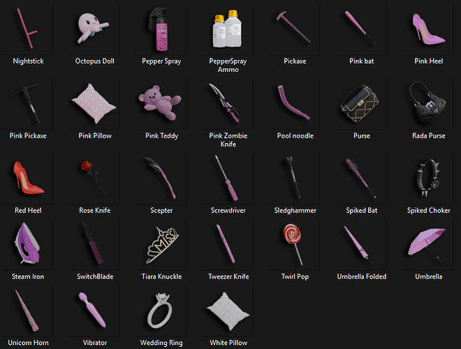 [PAID] 80 Female Melee Weapon Pack thumbnail 3