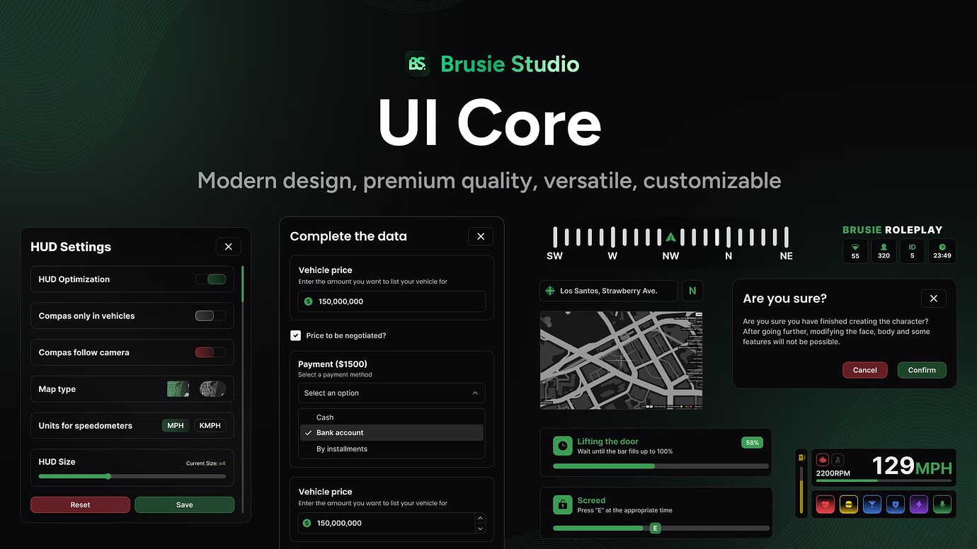 UI Core with HUD | [ESX/QBCORE/QBOX] [PAID] - FiveM Releases - Cfx Forum