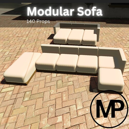 [UPDATED] Modular Sofa Pack | 140 Props Thumbnail