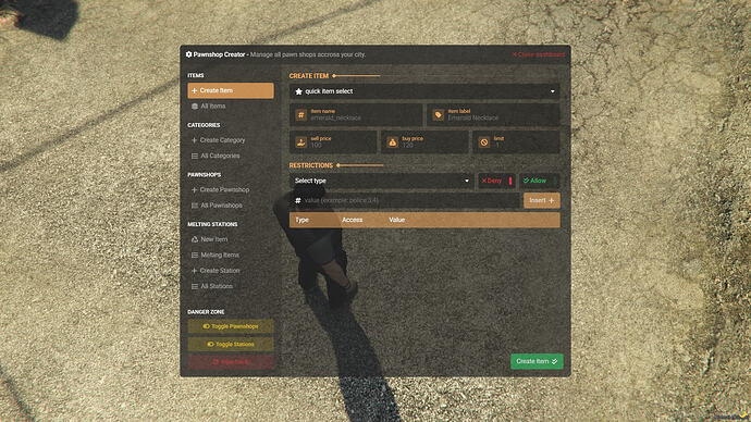 fivem pawnshop creator -dashboard #1