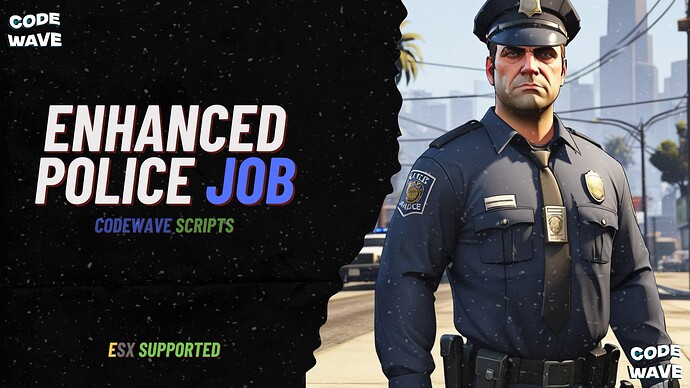 [ESX] CodeWave Police Job (Enhanced police job) Thumbnail