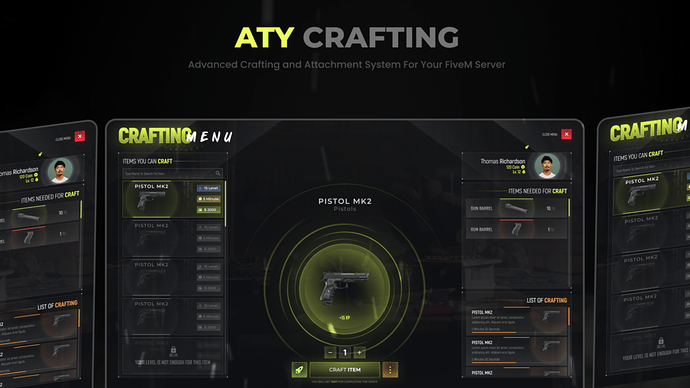 [QB & ESX] Advanced Crafting & Attachment Script Thumbnail