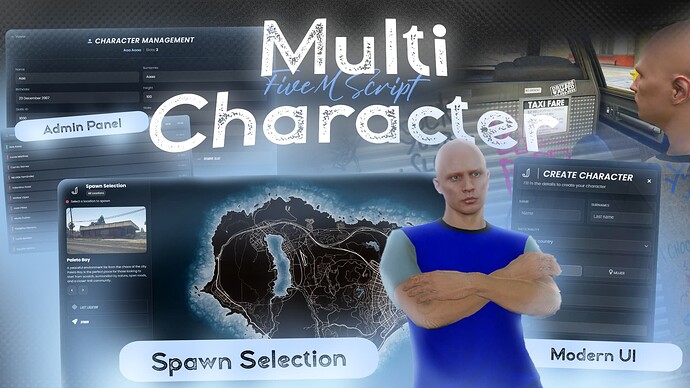 [NEW] Advanced Multicharacter System | Admin Panel & Full Character Management | Esx, QB-Core & QBox Thumbnail
