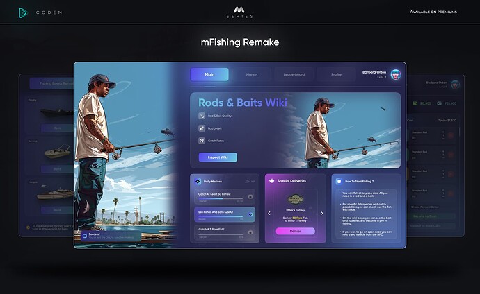 CodeM Fishing (Advanced Fishing System) ESX QB QBox thumbnail 2