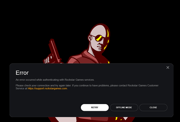 Failure connecting to the RGL (ExitCode = 32762) - RedM